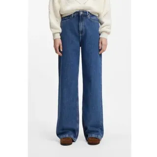 BOSS für Damen. 50552093 Blaue Regular Fit Jeans mit weitem Bein (29/34), Lässig, Denim