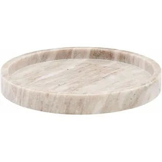 Meraki Marmor Tablett Ø 25 cm Beige