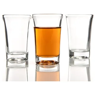 BigDean 48er Set Schnapsgläser 4cl Spülmaschinenfest Robuste Shotgläser | lebensmittelecht, aus Glas, standfest gegen Umkippen, Shot Gläser für Wodka, Ouzo, Sambuca, Tequila