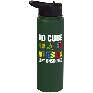 Wettkampffähiges Speed-Cubing-Puzzle „Kein Würfel bleibt ungelöst“ Stainless Steel Insulated Water Bottle