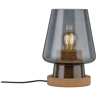 Paulmann Neordic Tischleuchte Iben E27   max. 20W Rauchglas Glas Kork 79736