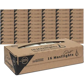 Qult Farluce Teelichter in Kunststoffhülle - Rußfrei - unbeduftet - Nightlights und Maxilights (Qult Farluce Maxilights, 60)