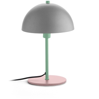 FISURA - Original graue, rosa und grüne Tischlampe. Nachttischlampe aus Metall mit 150 cm langem Kabel. 18 x 32. E14-Glühbirne nicht inbegriffen.