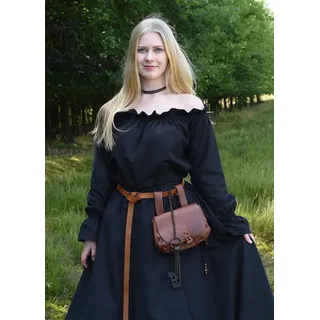 Battle Merchant Carmen-Bluse schwarz L