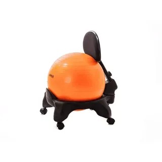 KIKKA ACTIVE CHAIR PLUS - Ergonomischer Stuhl mit aufblasbarem Ball und verstellbarer Rückenlehne (Orange)
