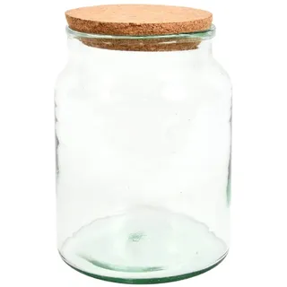 Halboffene Terrarium Flasche Glas 5L Pflanzen Deko Gewächs Haus Blumen Kork Haus