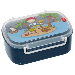 Sigikid Lunchbox Brotdose mit Rohkostschälchen für Kinder Unisex, 100% Polypropylen, (1-tlg) blau