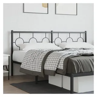 vidaXL Kopfteil Metall Schwarz 180 cm