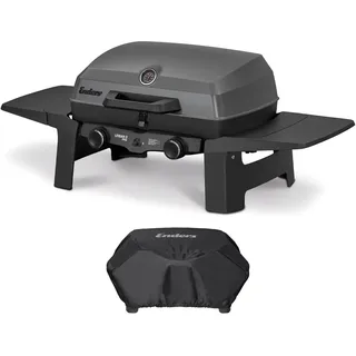 Enders® Gasgrill Urban II Pro Tischgrill, Campinggrill, Balkongrill & mobiler Grill, 2 Edelstahlbrenner 4,4 kW, Grillfläche 1.568 cm2, klappbar, inkl. Wetterschutzhülle