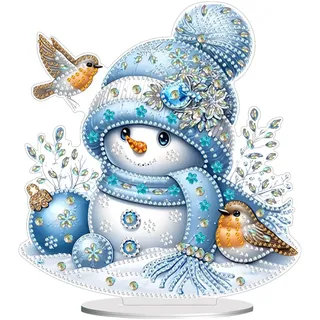 Generish Diamond Painting Tischdeko Weihnachtsdeko, Weihnachten Tisch Deko, Weinachtsdekorationen Schneemann, Christmas Decorations, Winter Weihnachtsfeier