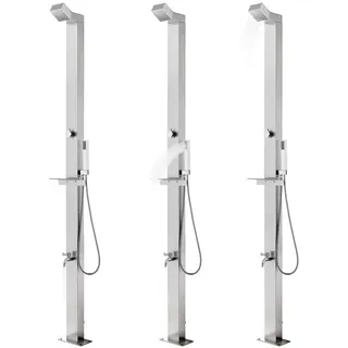 vidaXL  Gartendusche mit Grauer Bodenplatte 225 cm 3070792
