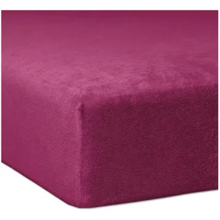 Traumschlaf Spannbettlaken Frottee 140 x 200 - 160 x 200 cm rot