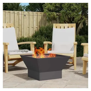 vidaXL Feuerstelle Quadratisch Ø 35 cm Schwarz