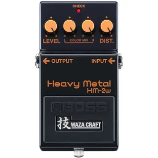 Boss HM-2W Heavy Metal-Effektpedal für E-Gitarre mit analoger Schaltung und Standard & Custom Spielmodi