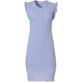 Pastunette Nachthemd Damen Schlafshirt ohne Arm (1-tlg) Klassisches Design blau 38