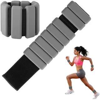 2 Verstellbare Handgelenkgewichte - Gewichtsmanschetten für Handgelenk/Fuß, je 0.45 kg, total 0.9 kg, Handgelenk Gewichte, Ankle Weights, für Yoga, Tanz, Pilates, Anaerobes und Aerobes Training