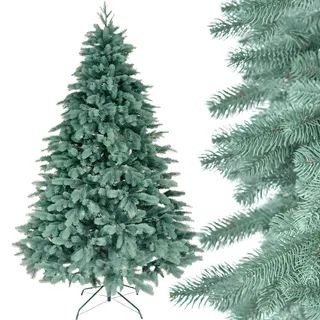 SMEREKA® Blau Künstlicher Weihnachtsbaum 150 cm 100% Spritzguss Weihnachtsbaum Made in EU - Premium Künstlicher Tannenbaum mit Ständer Metall - Christbaum Künstlich wie Echt