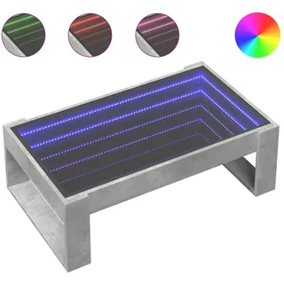 vidaXL Couchtisch mit Infinity-LED Grau Holz 90 x 53 x 30 cm