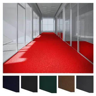 MDEKOR Filzteppich Teppichboden Meterware Rot, Nadelfilz Teppich zum zuschneiden 2m breit, Event, Messeteppich, Auslegware für Hochzeit-Teppich Bodenbelag