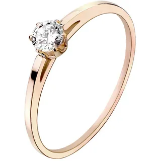 Taffstyle Fingerring Damen Designer Ring Solitärring Rosegold Kristall Größe 59 (18.8) (für Frauen zum Geburtstag Muttertag Valentinstag Weihnachten), Verlobungsring vergoldet Damen Band Ring Damenring Bandring Geschenke goldfarben 59 (18.8)