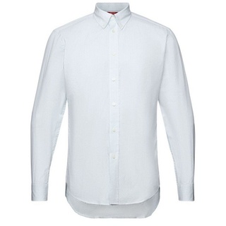Esprit Collection Businesshemd Baumwollhemd mit Print in bequemer Passform weiß