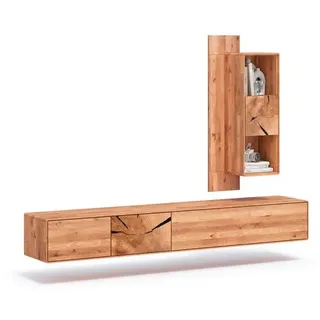 G+K Wohnwand Austin Holz Braun Wildeiche