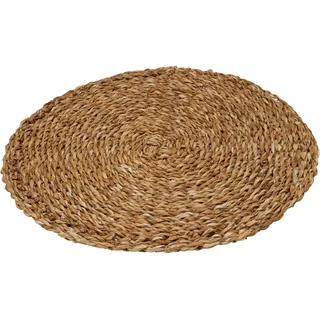 Tischset geflochten 37cm - Seegras Platzset rund - Vielseitige Platzdeckchen & Tischuntersetzer für Esstisch, Küche und Gastronomie - Natur