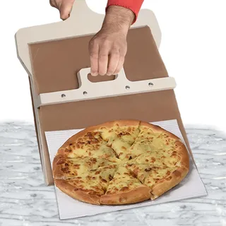 Youning Sliding Pizza Peel Verschiebbarer Pizzaschieber aus Holz mit Griff Pala Pizza Scorrevole Pizzaschaufel Pizzaschieber Schiebebrett Pizza Schaufel Pizzaspatel für Innen- und Außenöfen (42×26cm)