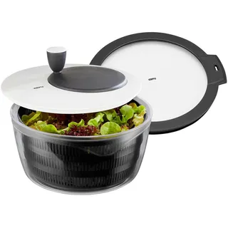 Gefu Salatschleuder Rotare, Schwarz, Weiß, Kunststoff, 3 L, rund, 17.9 cm, Kochen, Küchenhelfer, Salatschleuder