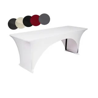 TexDeko Stretch Biertischhussen für Bierzeltgarnitur 220 x 50cm Festzeltgarnitur | verstärkte Beintaschen bügelfrei waschbar