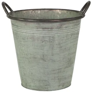 finehomegarden Pflanzkübel Eimer mit Griff Metall Ø20-24/27+31cm H21/23/26+29cm Pflanzkübel (1 St), Pflanztopf 4Größen wählbar Topf / Paket grün Ø 31 cm x 31 cm x 29 cm x 29 cm