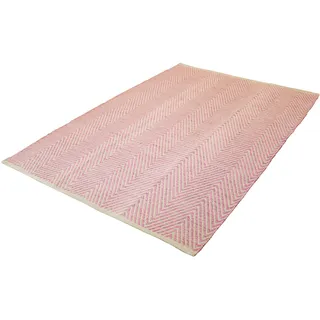 Teppich KAYOOM "Aperitif 510" Teppiche Gr. B/L: 160 cm x 230 cm, 7 mm, 1 St., pink Baumwollteppiche weiche Haptik,fusselarm, für Allergiker & Fußbodenheizung geeignet
