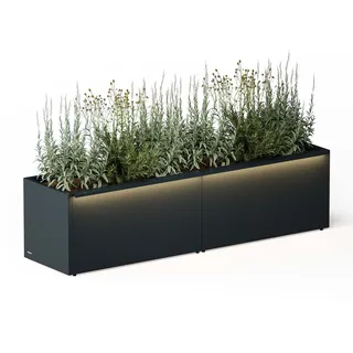 Herstera Garden Metal Planter 50 100x50x50cm Set 2