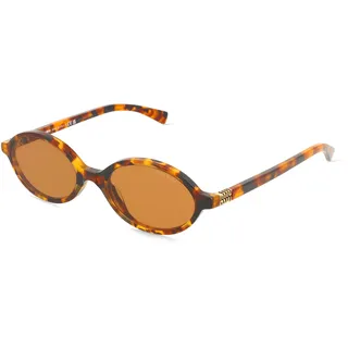 Miu Miu MU 04ZS Damen-Sonnenbrille Vollrand Oval Acetat-Gestell, braun
