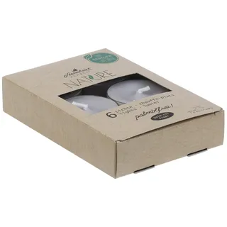 Stumpenkerzen Teelichter Nature 6 St. grau