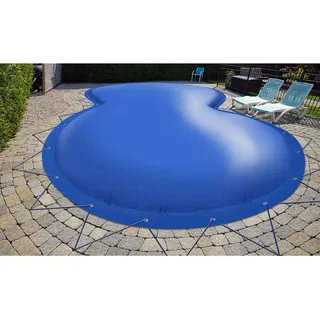 4,70m x 3,00m / blau Aufblasbare Poolabdeckung für Achtformbecken