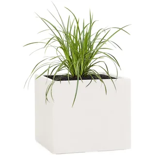 Pflanzwerk® Pflanzkübel Cube Sand 28x28x28cm *Frostbeständiger Blumenkübel* *UV-Schutz* *Qualitätsware*