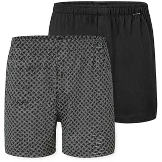 SCHIESSER Boxershorts 2er Pack Schwarz / Weiß S
