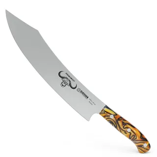 Giesser seit 1776 - Made in Germany - Kochmesser 30 cm Spicy Orange, PremiumCut Barbecue No 1, Küchenmesser, Acryl, exotisch, rostfrei, deutsches Grillmesser scharf