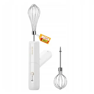 MEGADEALS Schneebesen Elektrischer Rührer Handmixer Stabmixer Rührbesen Aufschäumer Kabellos