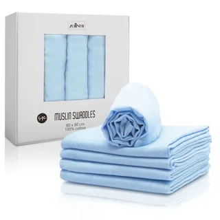ZOLLNER Spucktuch, (5-tlg., Geschenk-Set), 100% Baumwolle blau