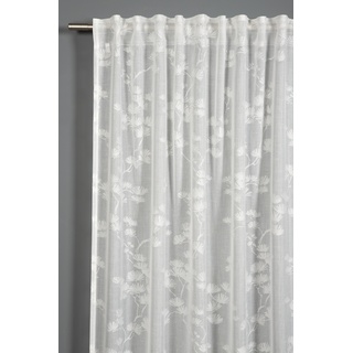 Gardinia, Vorhang, Schal mit Gardinenband, Ausbrenner Baumwollblüte (140 x 175 cm)