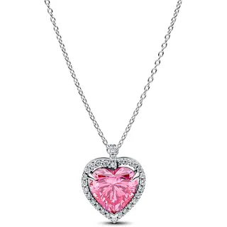 Pandora 394414C01-45 Pinkfarbenes Halo Silber