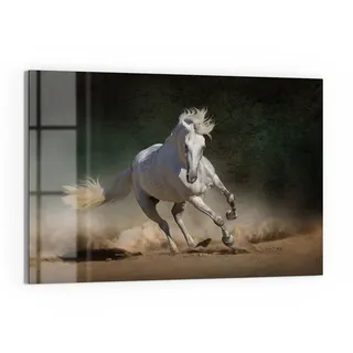 DEQORI Magnettafel 'Freie Wildbahn', Whiteboard Pinnwand beschreibbar beige|grün|weiß 60 cm x 40 cm