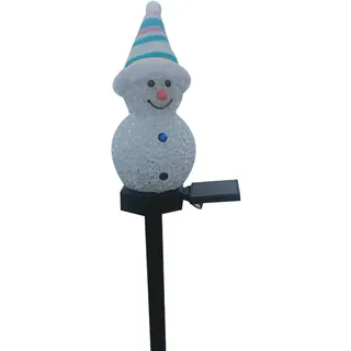 1stück Solarbetriebene Weihnachtsdeko Schneemann Gartenstecker Licht Wasserdichtes Led Bodenlicht Für Außenbereich Dekoration Für Garten Terrasse Weg Und Feste Zufällige Farbe