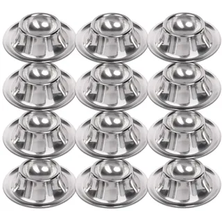 Schramm® 12 Eierbecher aus Edelstahl, poliert, stapelbar, 12 Eierbecher Eierbecher Eierständer