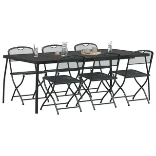 vidaXL Gartenlounge Set 7-tlg. Anthrazit