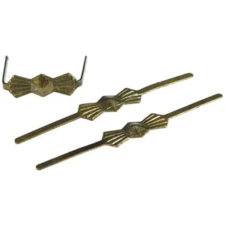 100x Kristall Verbinder 'Karo' Klammer 11mm Antik Messing ~ Kronleuchter Lüster