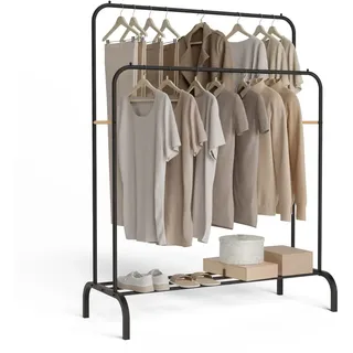 NEWLUX Garderobenständer Hangy Duo 30 115 x 50 x 150 cm Schwarz