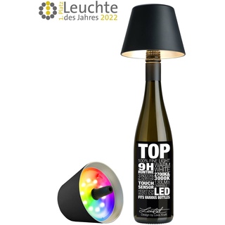 Sompex LED-Akku-Flaschenaufsatz Top 2.0 Kunststoff Schwarz